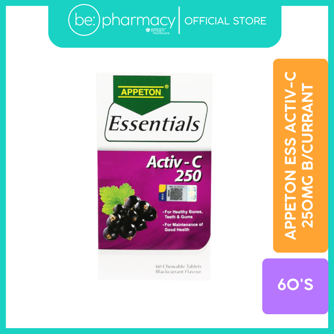 APPETON ESSENTIALS ACTIV-C 250MG B/CURRANT 60'S