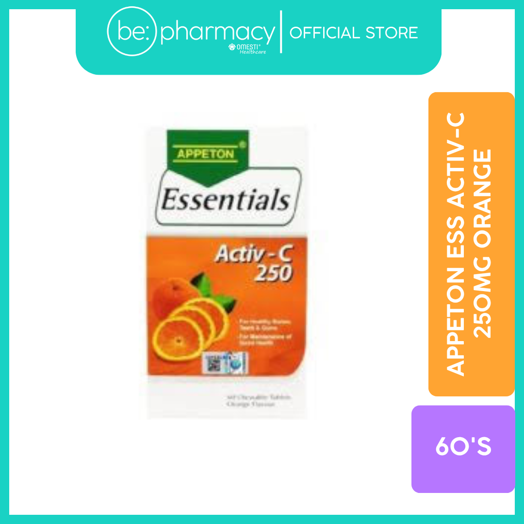 APPETON ESSENTIALS ACTIV-C 250MG ORANGE 60'S