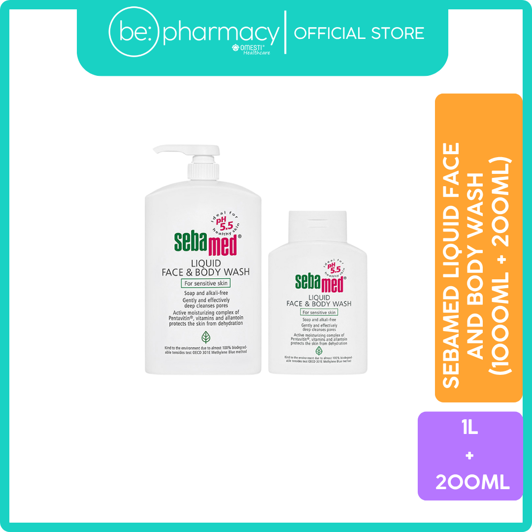 Sebamed Liquid Face & Body Wash 1000ML + 200ML
