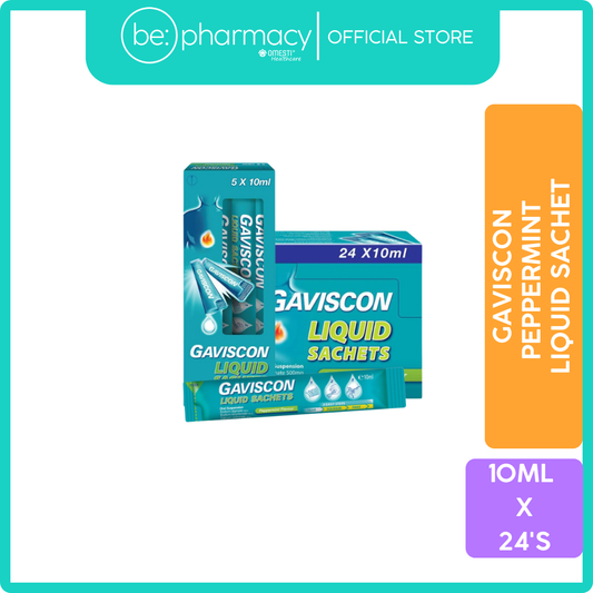 Gaviscon Peppermint Liquid Sachet 10ML x 24's