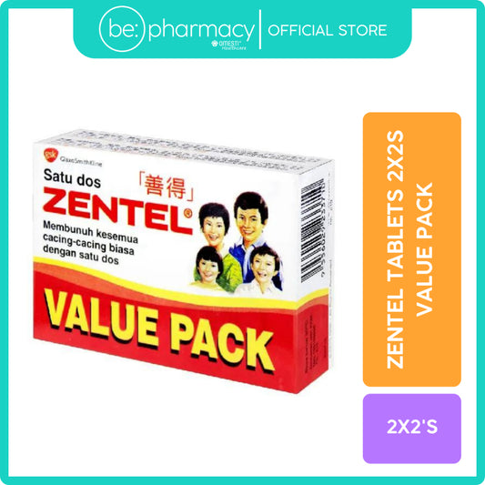 Zentel Tablets 2x2s Value Pack