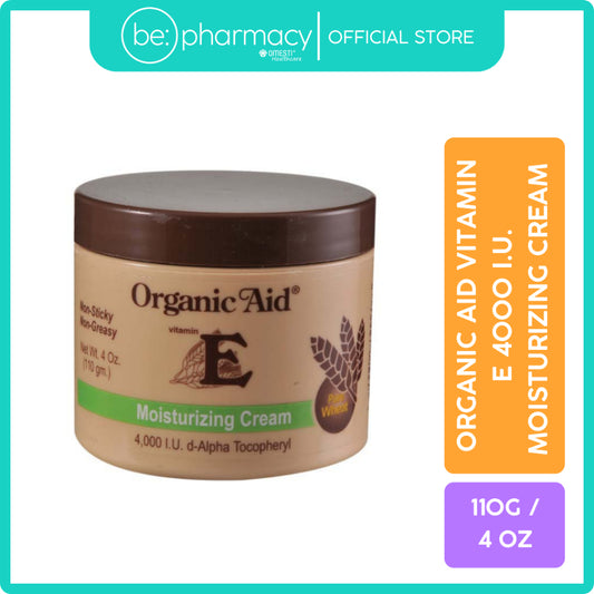 Organic Aid Vitamin E 4000 i.u. Moisturizing Cream 4OZ 110g