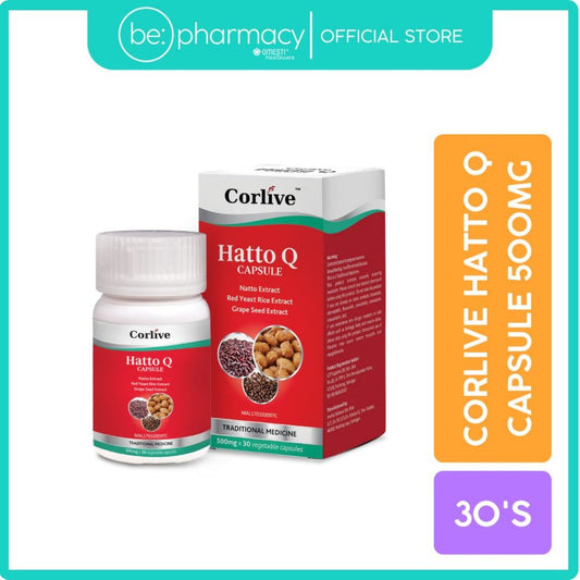 Corlive Hatto Q Capsule 500mg 30's