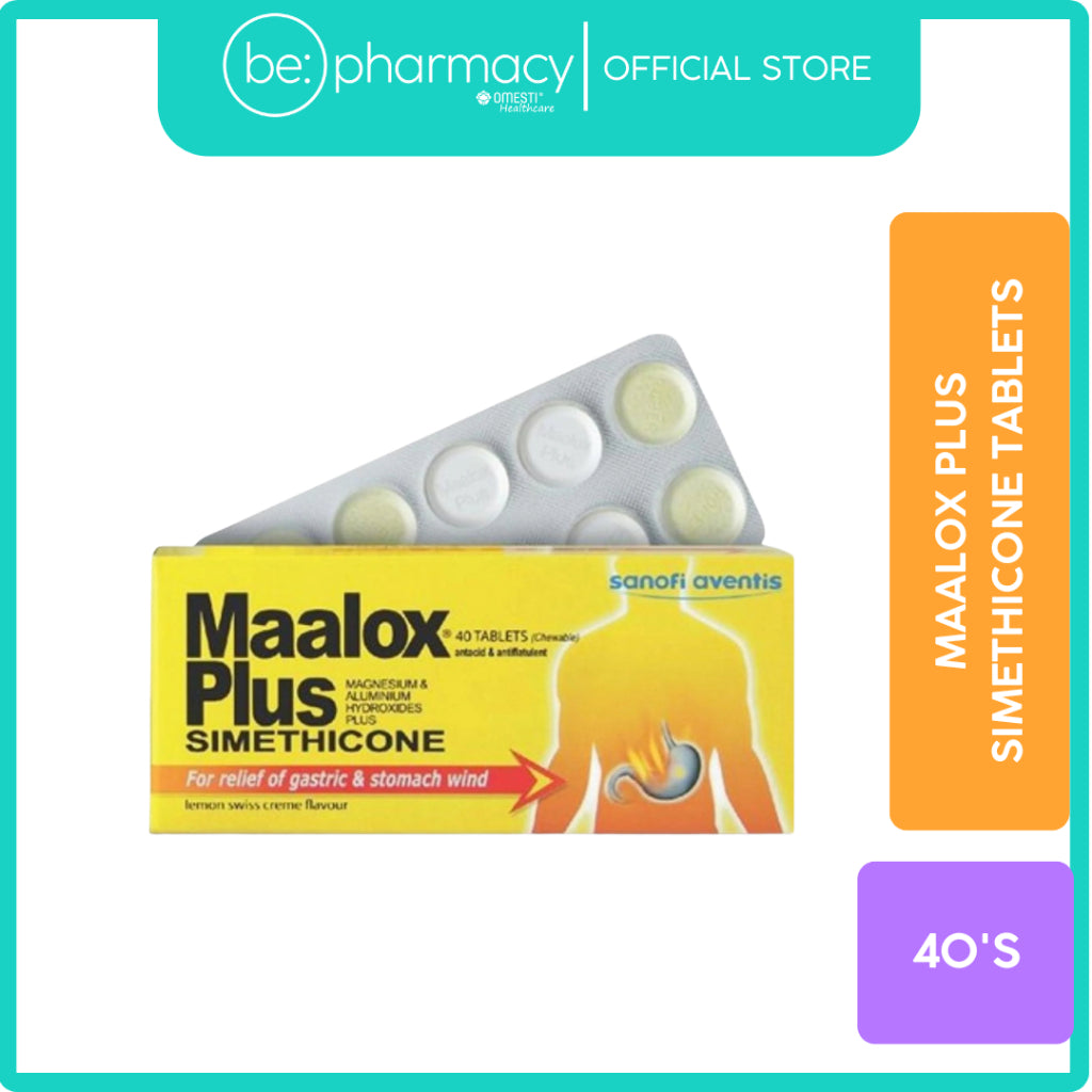 Maalox Plus Simethicone Tablets 40's