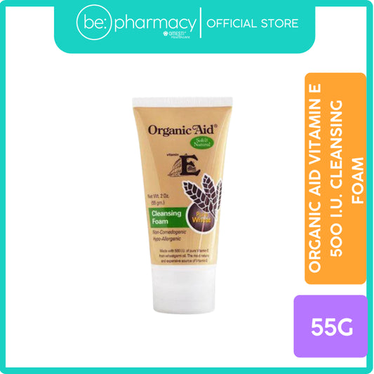 Organic Aid Vitamin E 500 i.u. Cleansing Foam 55G