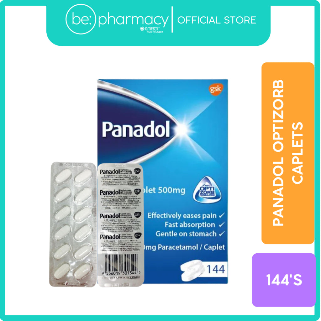 Panadol Optizorb Caplets 144's (1box 12strip)
