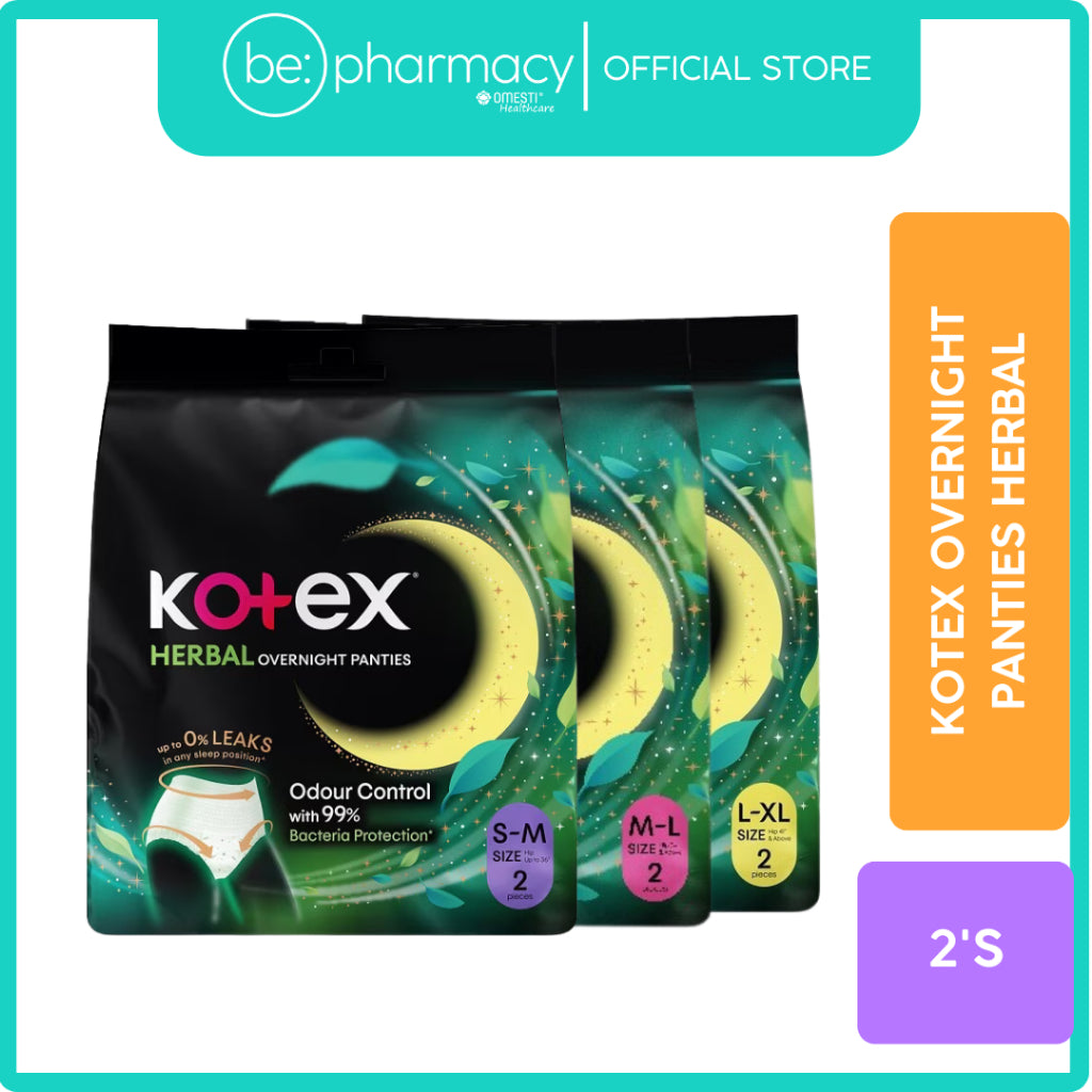 Kotex Overnight Panties Herbal 2'S