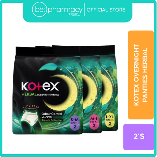 Kotex Overnight Panties Herbal 2'S