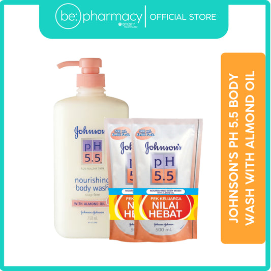 Johnson's PH 5.5 Body Wash With Almond Oil (750ML)