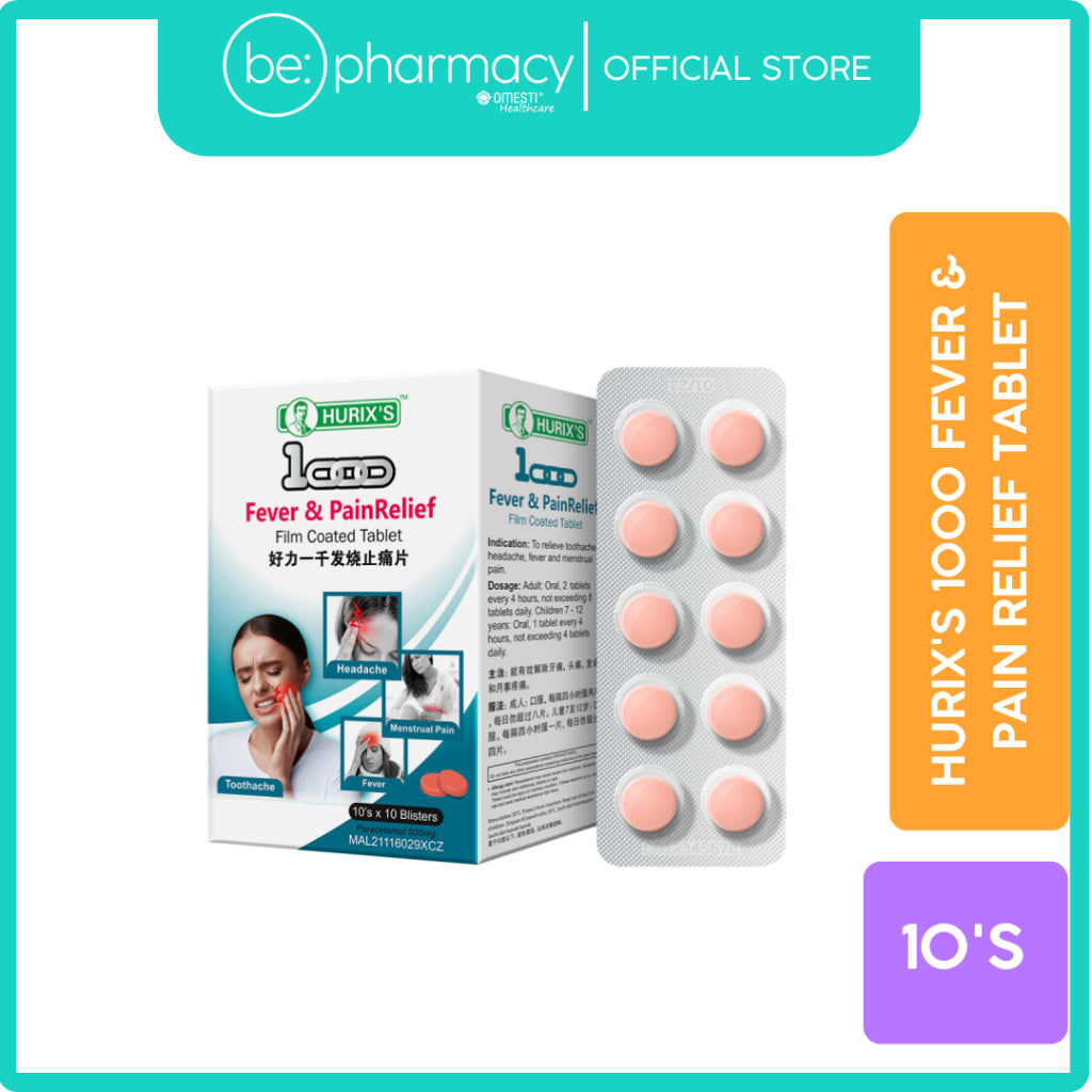 Hurix's 1000 Fever & Pain Relief Tablet 10's