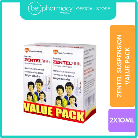 Zentel Suspension 2x10ML Value Pack
