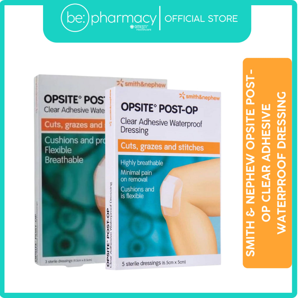 Smith & Nephew Opsite Post-Op Clear Adhesive Waterproof Dressing