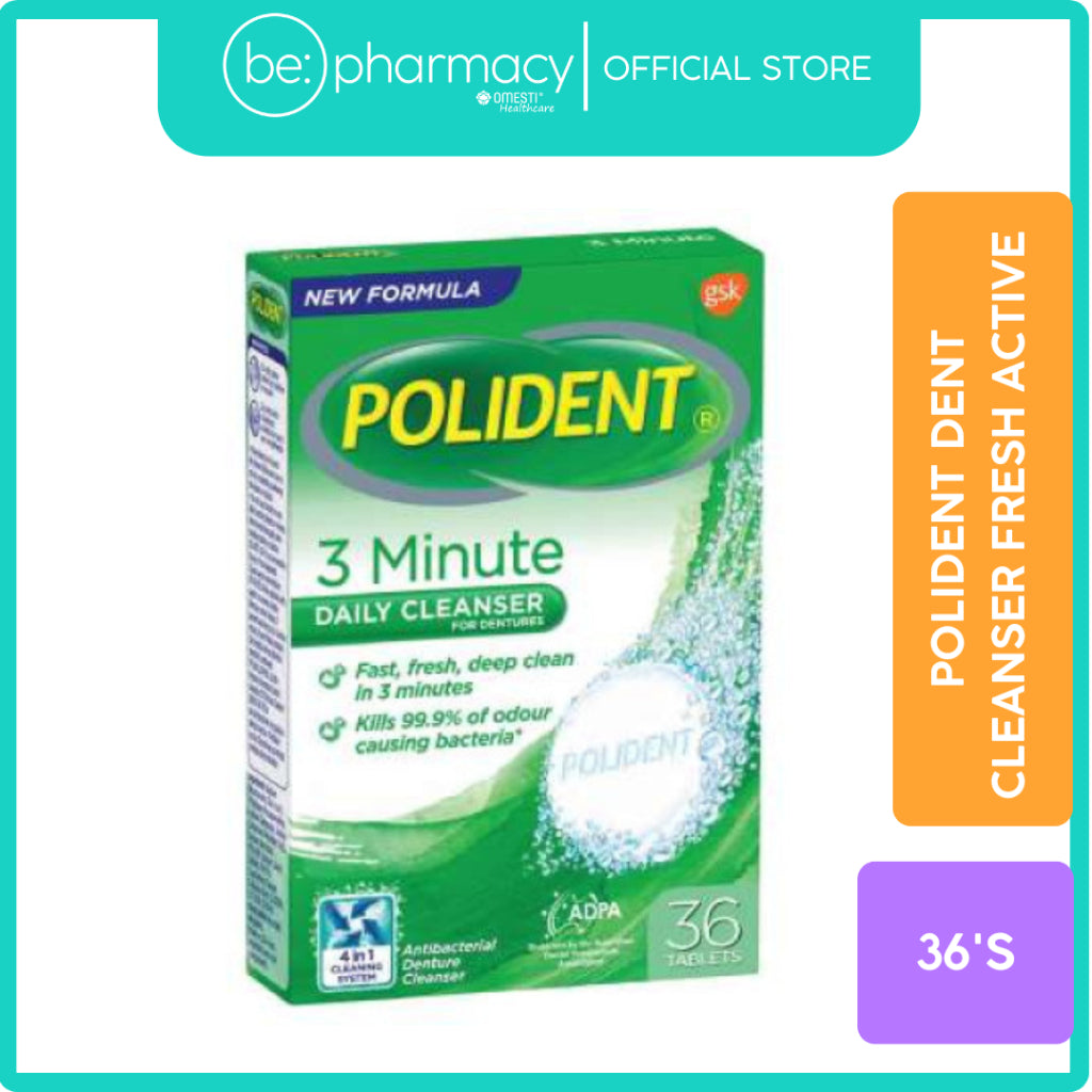 Polident Denture Cleanser Fresh Active 36's