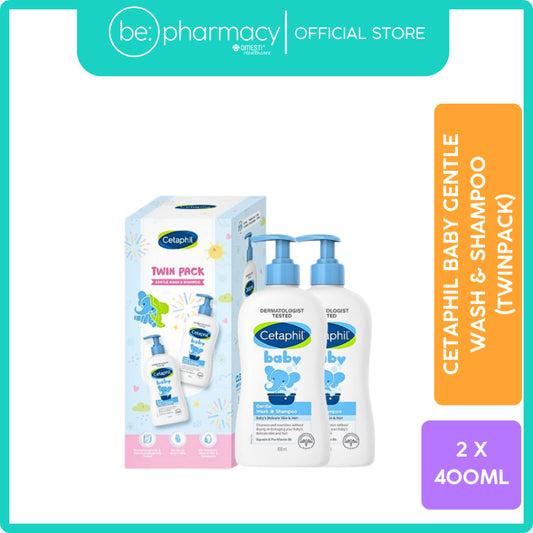Cetaphil Baby Gentle Wash & Shampoo 2x400ML (twinpack)