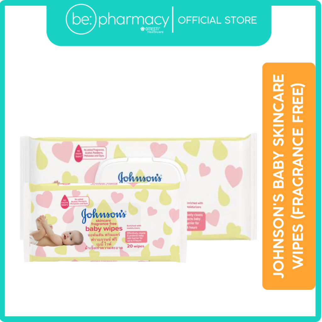 Johnson's Baby Skincare Wipes (Fragrance Free) 75's