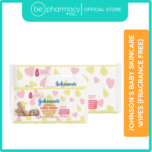 Johnson's Baby Skincare Wipes (Fragrance Free) 75's