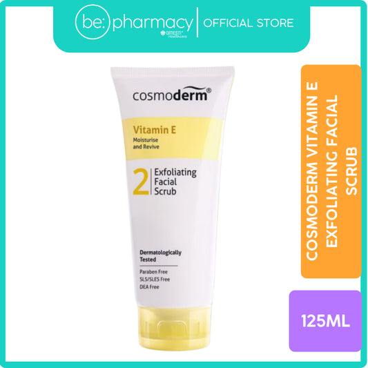 Cosmoderm Vitamin E Exfoliating Facial Scrub 125ML