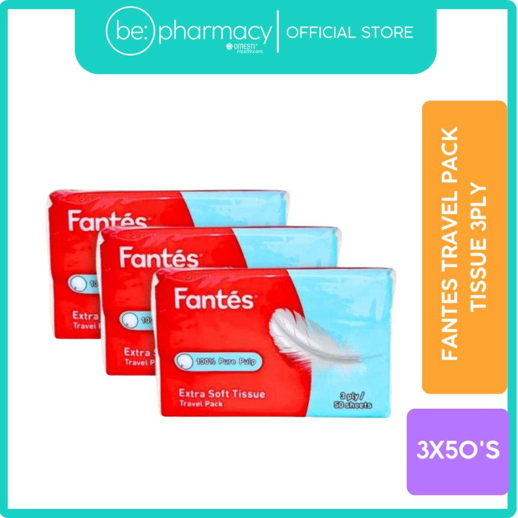 Fantes Travel Pack Tissue 3ply 3X50's