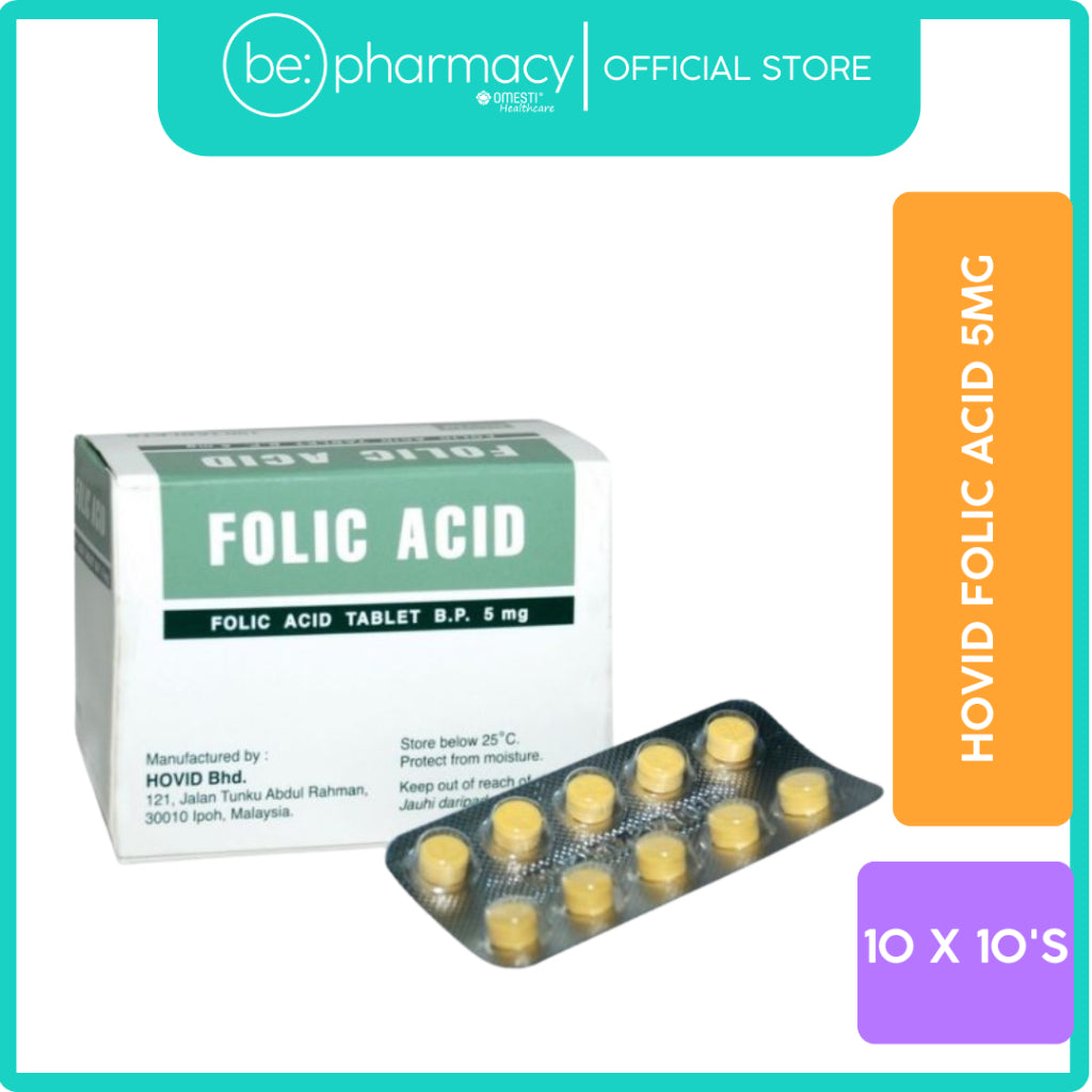 Hovid Folic Acid 5mg (10 x 10's)