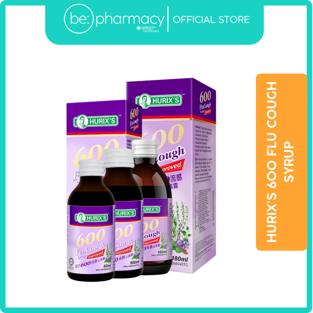 Hurix's 600 Flu Cough Syrup 100ML