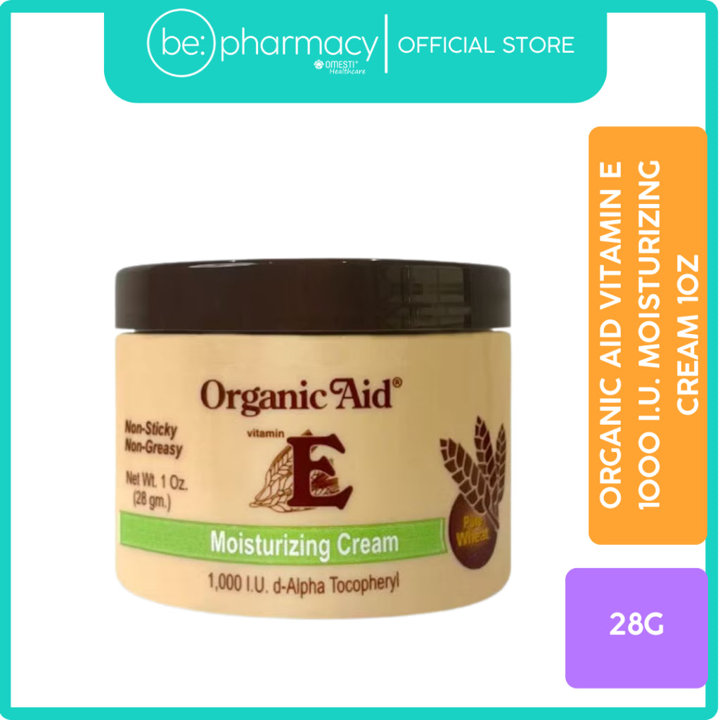 Organic Aid Vitamin E 1000 i.u. Moisturizing Cream 1OZ 28g