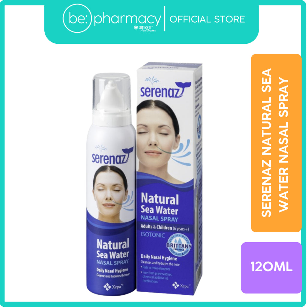 (Exp: 07/2026) Serenaz Natural Sea Water Nasal Spray 120ML