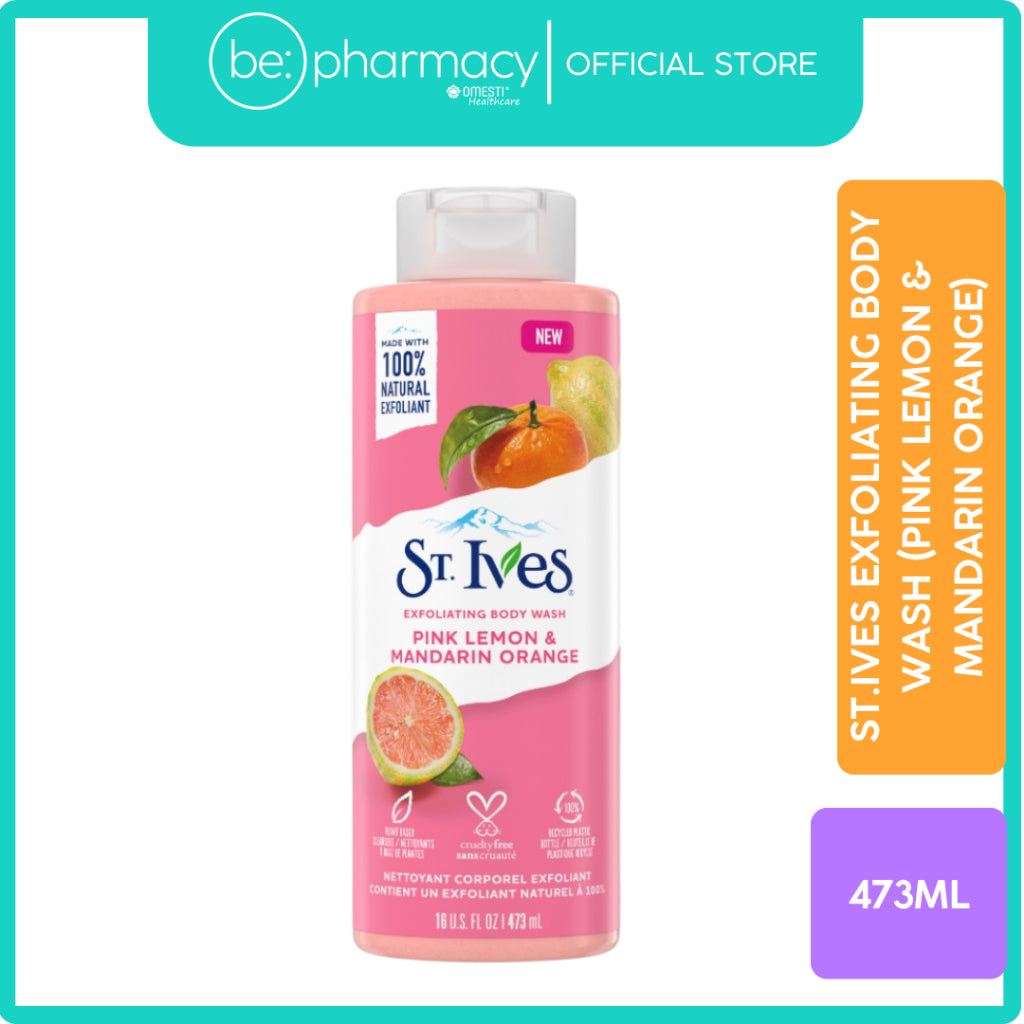 ST.IVES EXFOLIATING BODY WASH (Pink Lemon & Mandarin Orange) 473ml