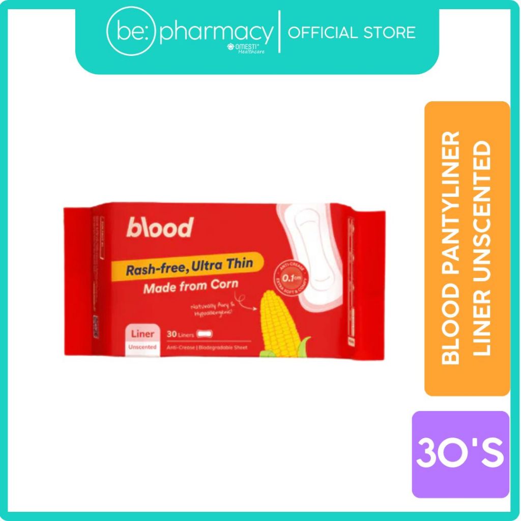 Blood Pantyliner Liner Unscented 30's