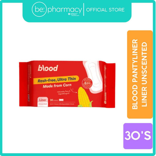 Blood Pantyliner Liner Unscented 30's