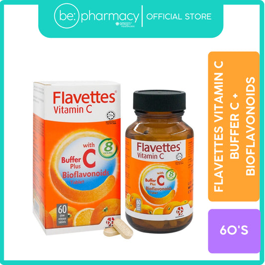 Flavettes Vitamin C Buffer C + Bioflavonoids (60's)