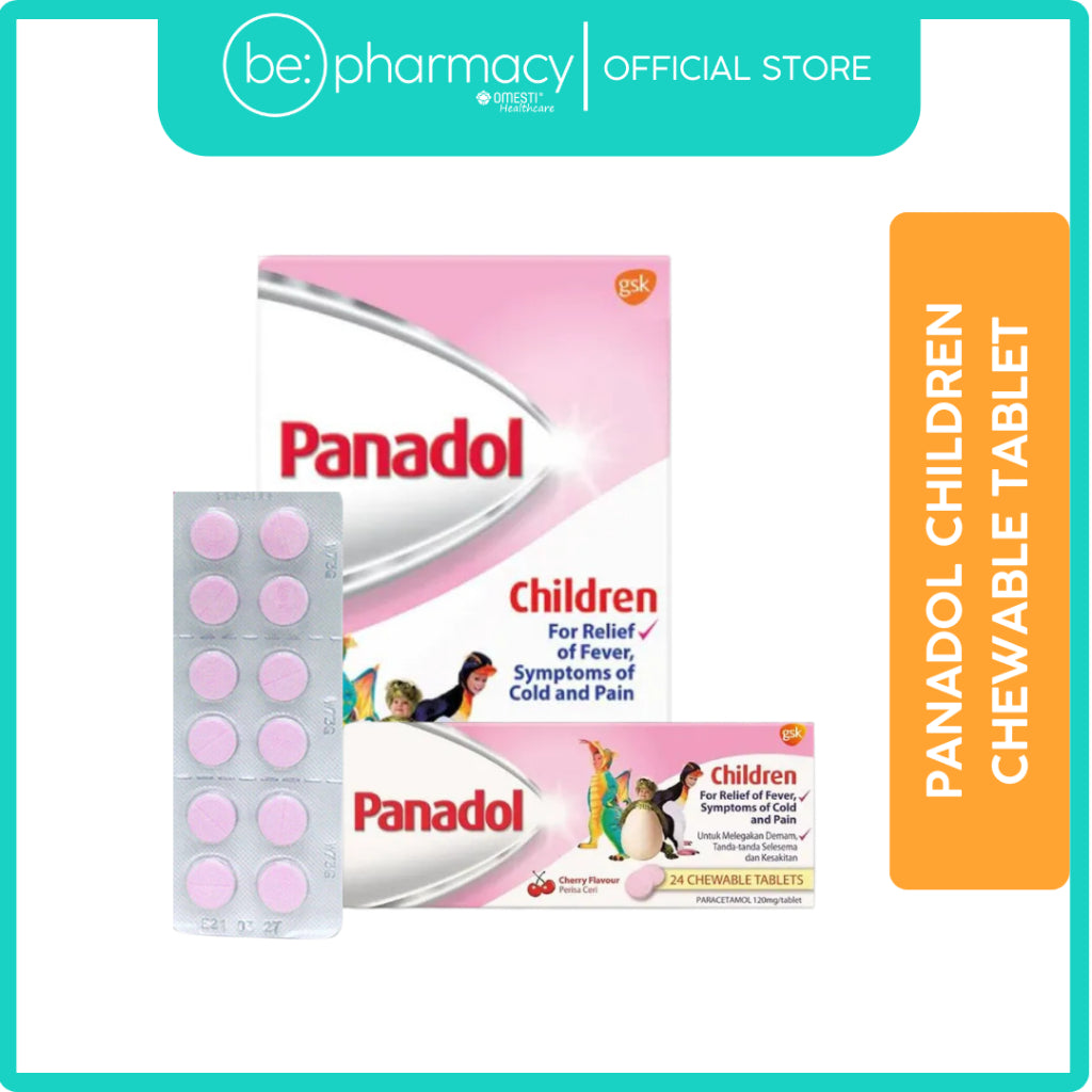 Panadol Children Chewable Tablet 144's (1 Box 12Strips)