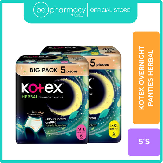 Kotex Overnight Panties Herbal 5's