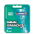 Gillette Mach 3 Aqua Grip Cartridges 3's
