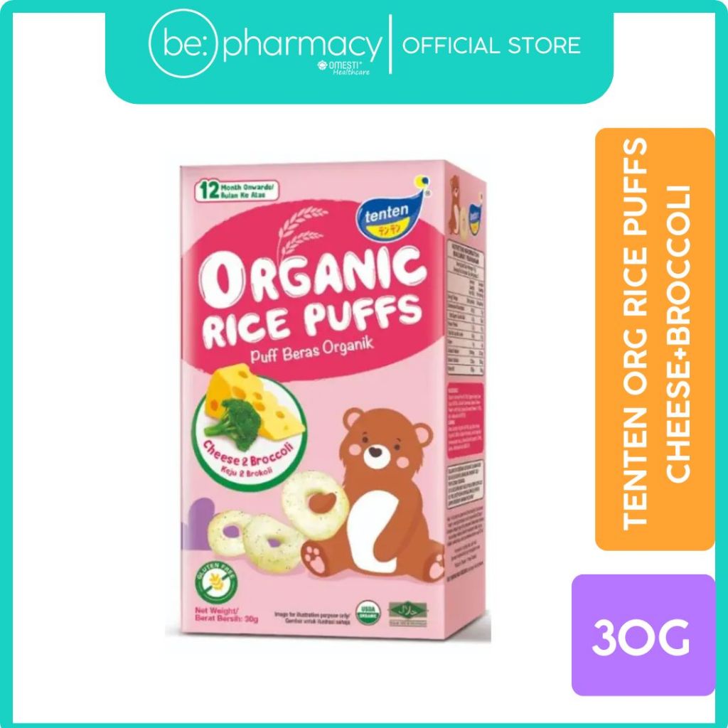 TenTen Organic Rice Puffs Cheese + Broccoli 30g