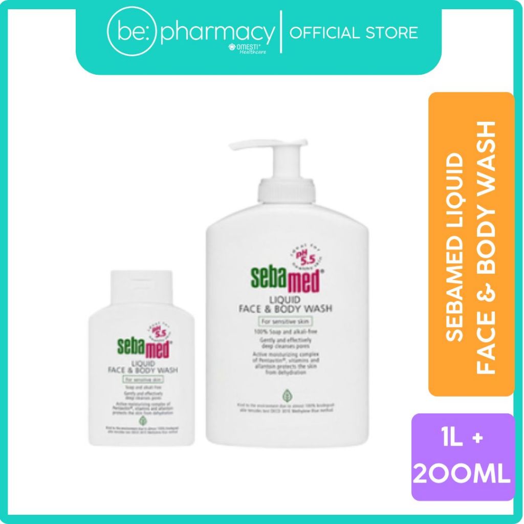 Sebamed Liquid Face & Body Wash 1000ML + 200ML