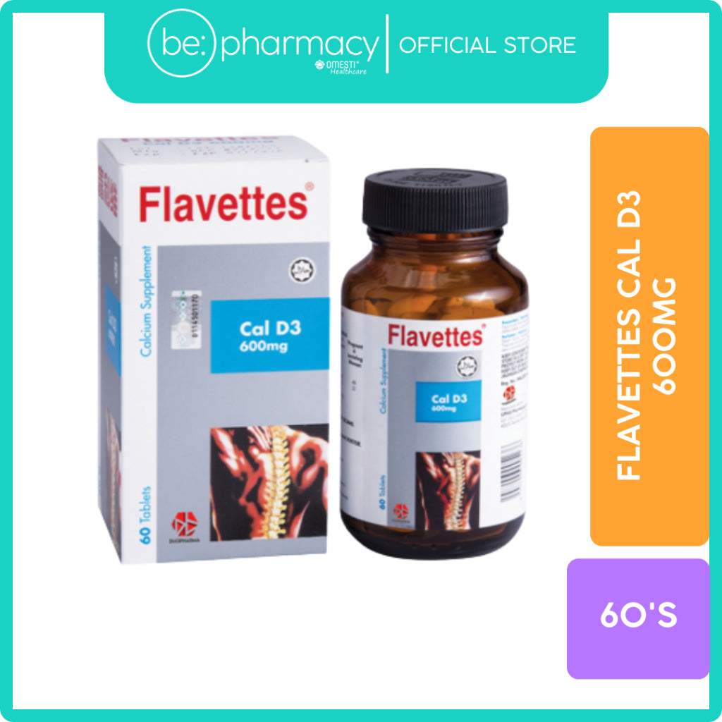 (Exp: 30/9/26) Flavettes Cal D3 600MG 60'S