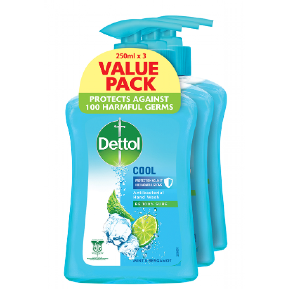 Dettol Hand Wash Cool 3x250ML