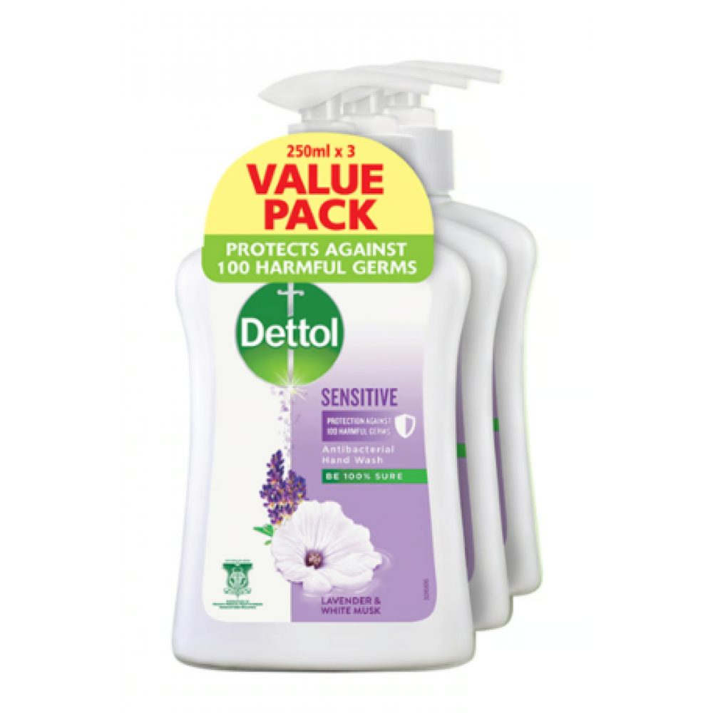 Dettol Hand Wash Sensitive 3x250ML