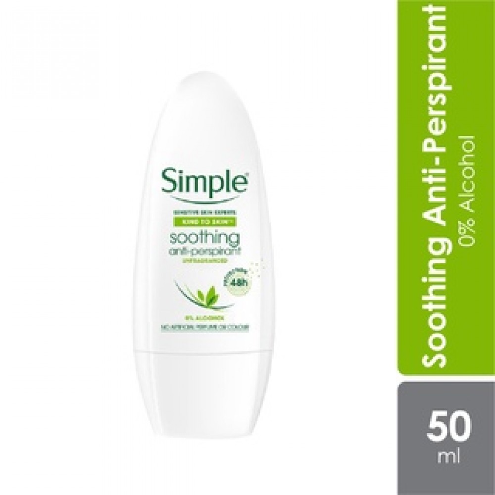Simple Soothing Anti-Perspirant Deodorant Roll-On 50ML Simple Soothing Anti-Perspirant Deodorant Roll-On 50ML