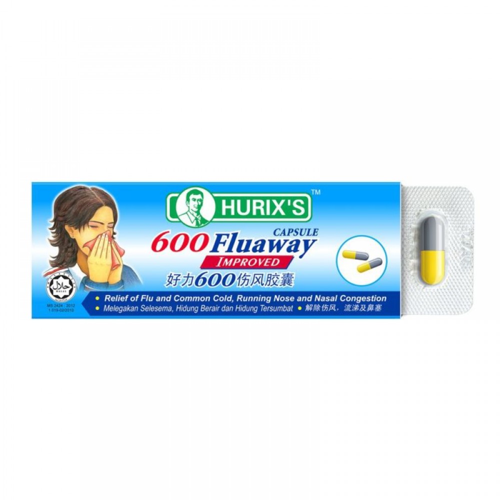 Hurix's 600 Fluaway Capsules 6's Hurix's 600 Fluaway Capsules 6's