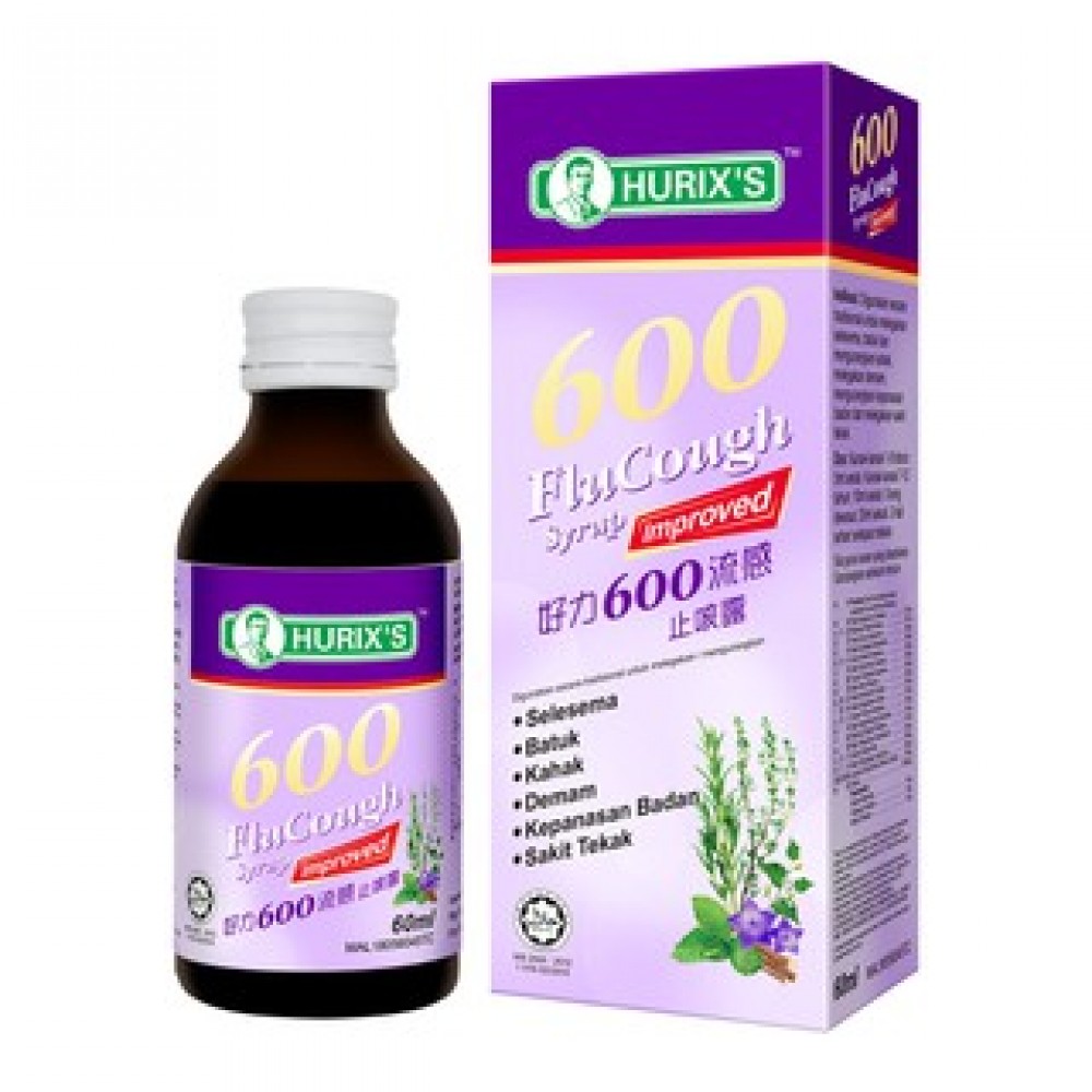 Hurix's 600 Flu Cough Syrup 100ML