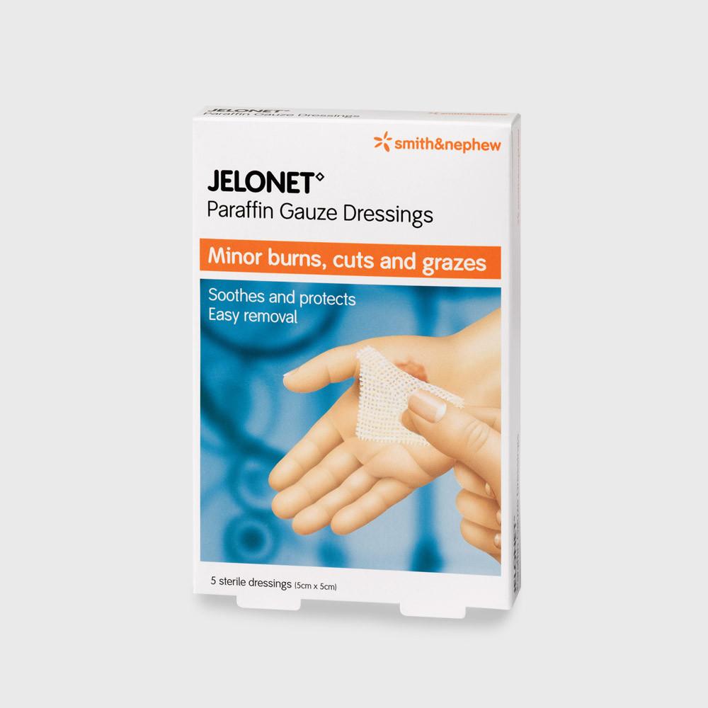 Smith & Nephew Jelonet Paraffin Gauze Dressings 5x5cm 5's