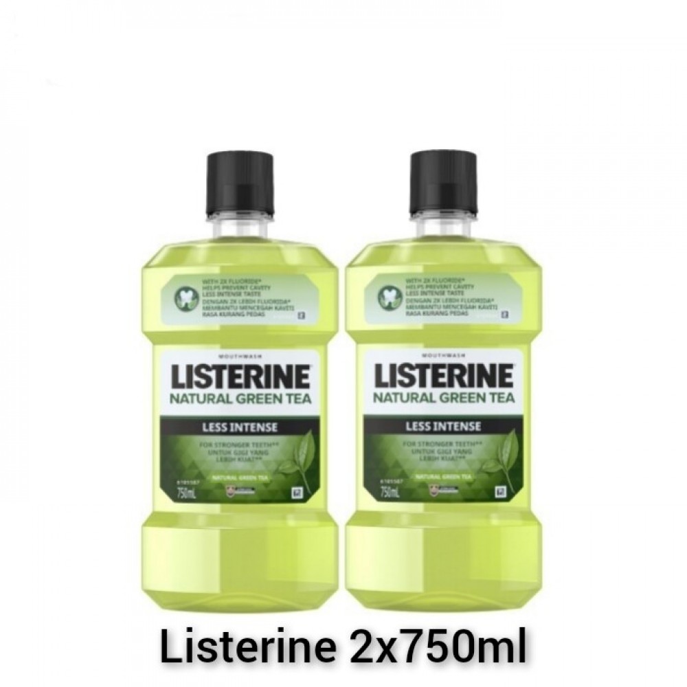 LISTERINE M/WASH GREEN TEA 2X750ML