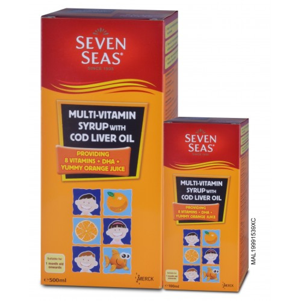 Seven Seas Multivitamin + Cod Liver Oil Syrup 500mL+100mL
