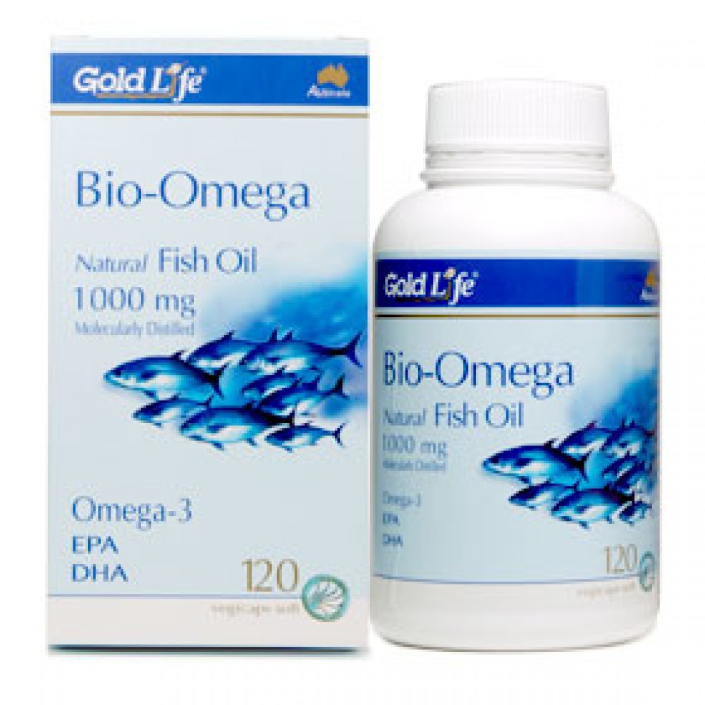 Gold Life Bio-Omega Natural Fish Oil 1000mg 120 vegicap soft