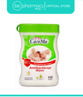 CAREMO ANTIBACTERIAL WIPES 150'S CANISTER