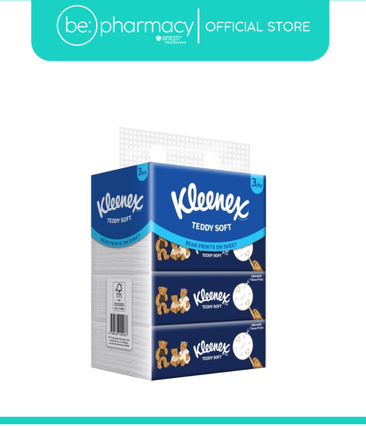 KLEENEX TEDDY SOFT TISSUE 3PLY 4X100'S