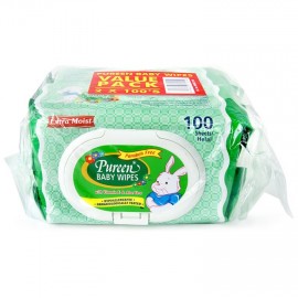 Pureen Baby Wipes Aloe Vera & Vitamin E (green) 2x100's