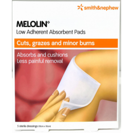 Smith & Nephew Melolin 10x10cm 5's